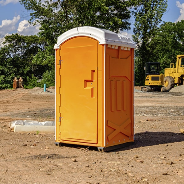 how often are the porta potties cleaned and serviced during a rental period in Rooks County